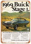 Sign, Aluminum 10"x14", 1969 Buick Stage I