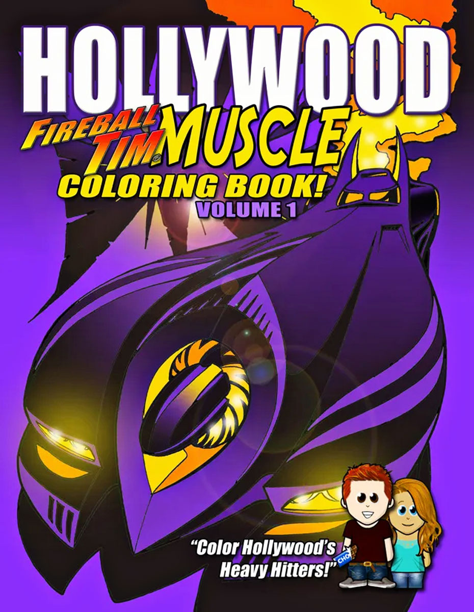 Coloring Book, Fireball Tim, Hollywood Muscle Cars @ OPGI.com
