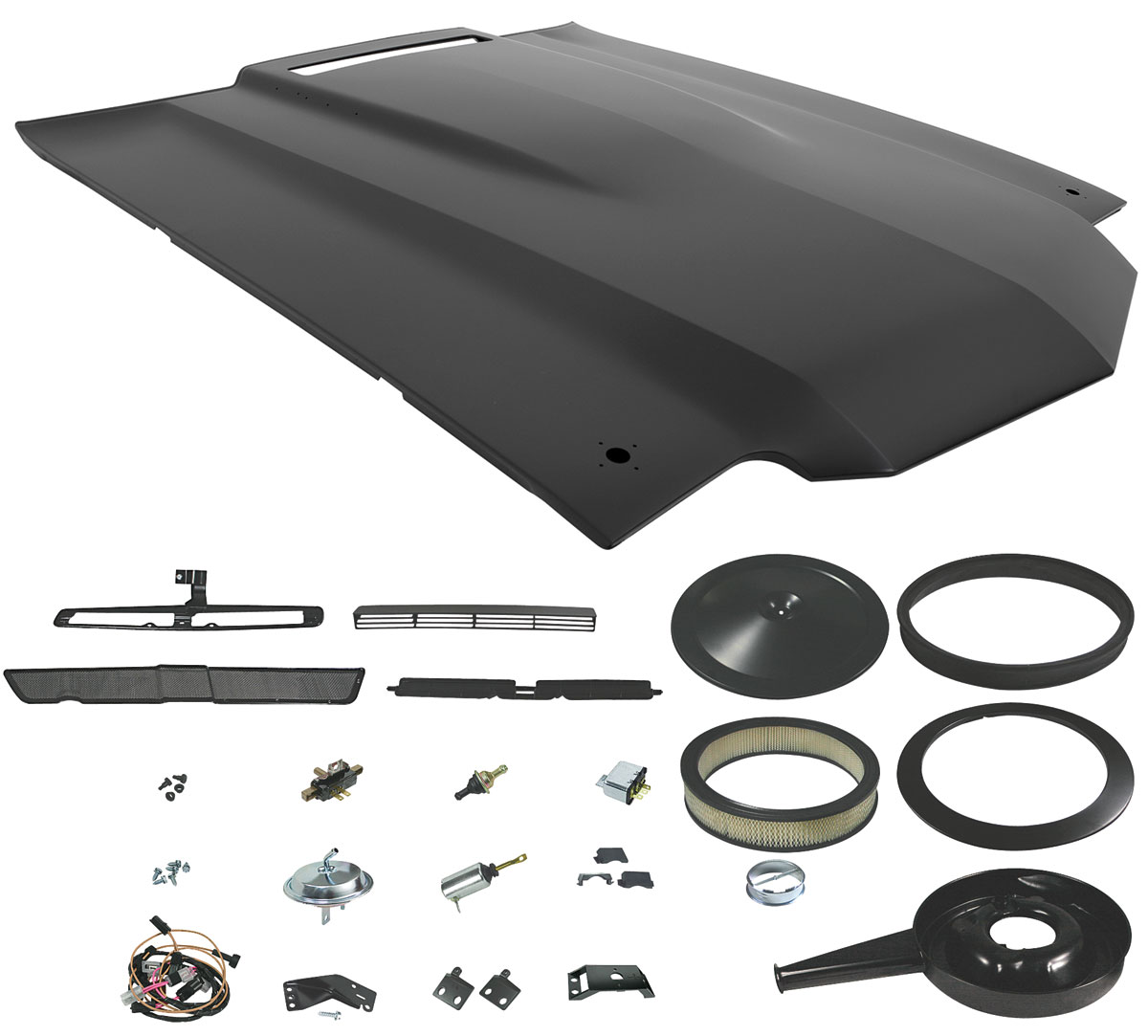 RESTOPARTS Hood Kit, Cowl Induction, 197072 Chevelle/El Camino