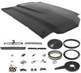 Hood Kit, Cowl Induction, 1970-72 Chevelle/El Camino, Complete w/Spacer & Hood