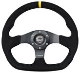 Steering Wheel, NRG, 320mm, Flat Bottom, Yellow Center Mark