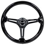 Steering Wheel, NRG, 350mm/75mm Dish, Wood, Matte Black Slit Spoke