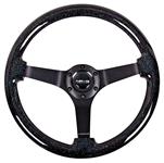Steering Wheel, NRG, 350mm/3" Dish, Mahogany, Matte BK Spoke, Sparkle Flake Rim