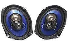 Speaker, Custom Autosound, 6x9 w/Flat Metal Grill, 200 Watt, Pair