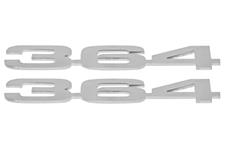 Emblems, 364, Hood, Mirror Polished Stainless, Laser Cut, Pair