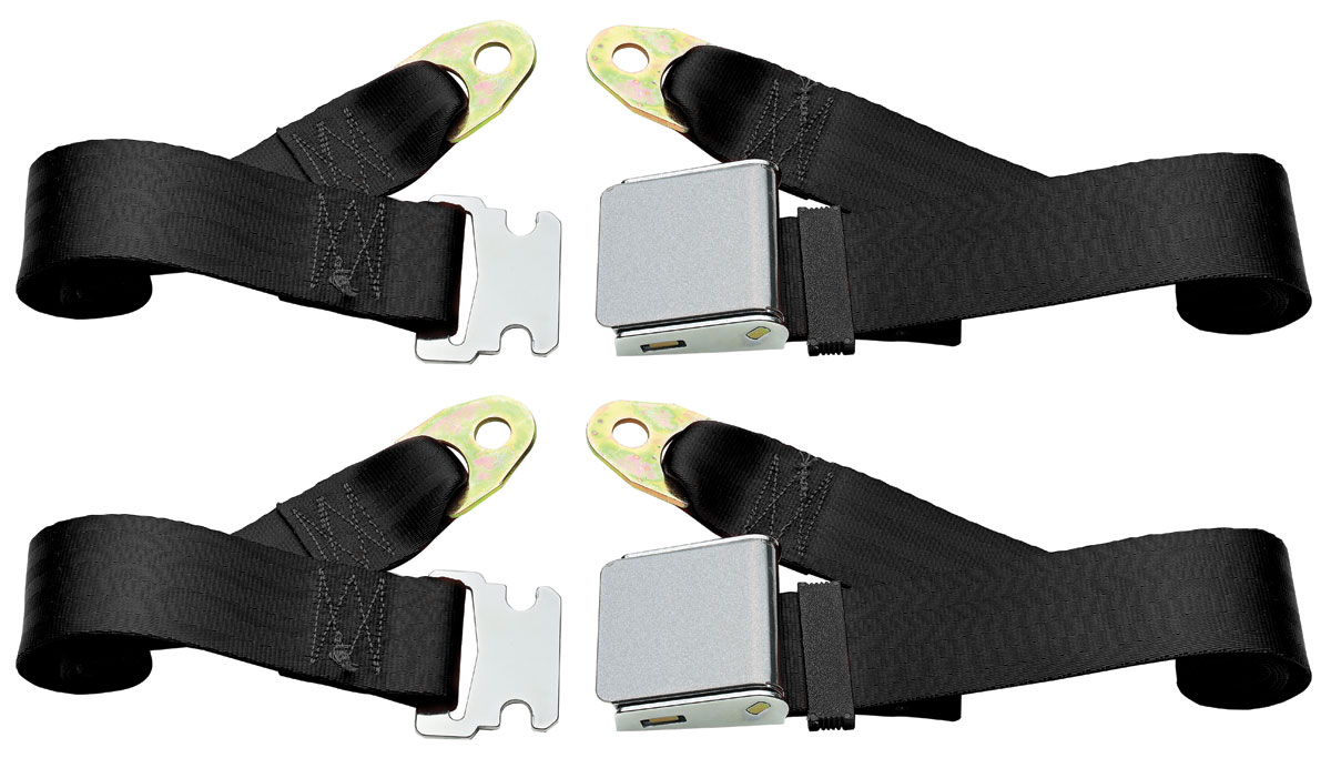 Lap Belts, Satin Buckle, 196488 Lift Latch Style, 60", Pair