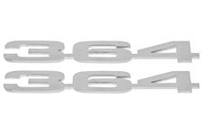 Emblems, 364, Flat Panel, Mirror Polished Stainless, Laser Cut, Pair