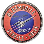 Sign, Oldsmobile Rocket 8 Service, 22.5" x 22.5"