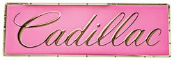 Sign, Cadillac Script Pink Gold 12" x 36"