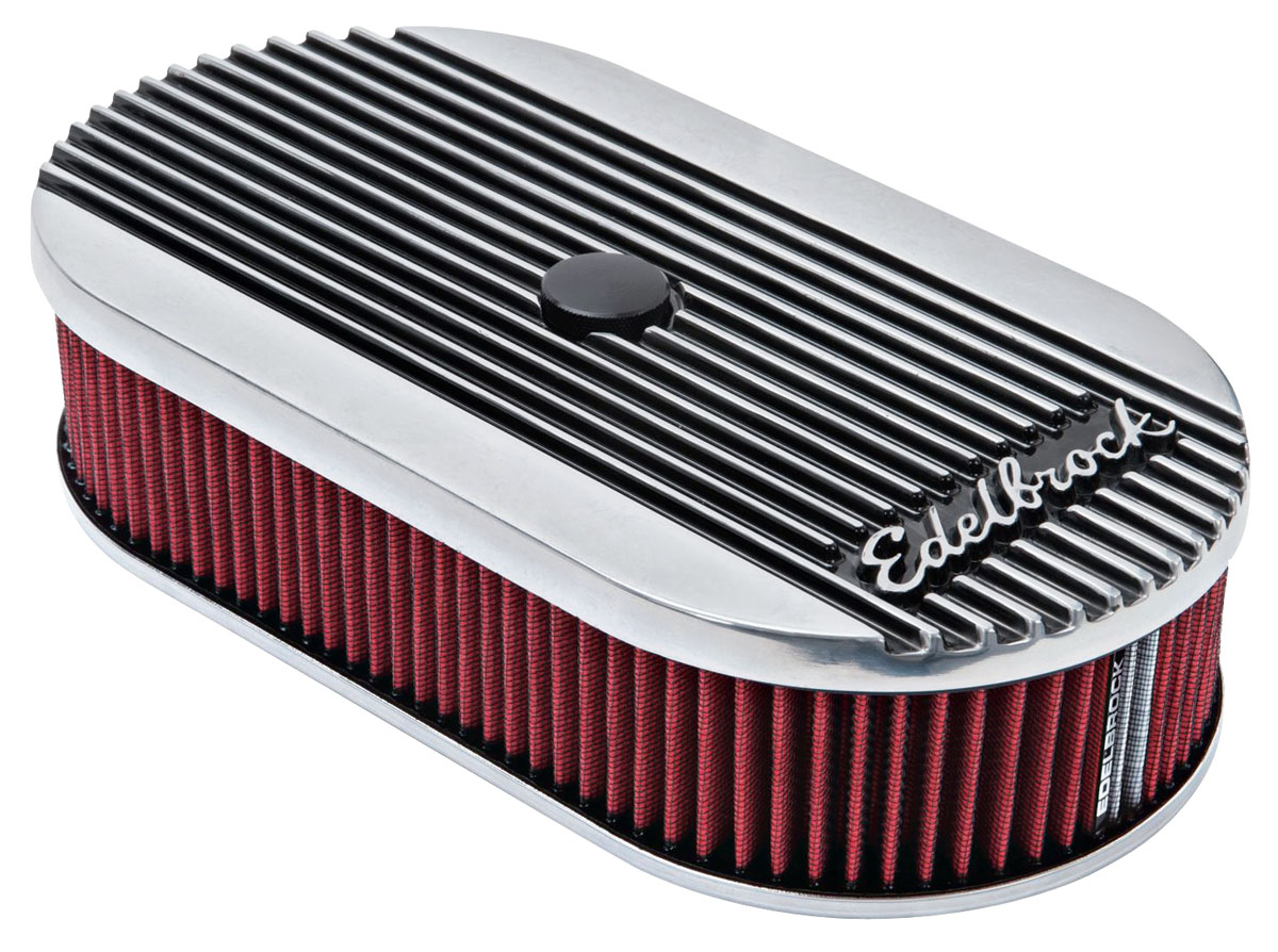 Air Cleaner, Edelbrock, Elite 2 Series, Oiled Oval 13.62" x 7.18