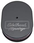 Air Cleaner, Edelbrock, Victor Series, Oiled Oval 12" x 8.25"