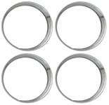 Trim Ring, 1.5" Stainless Steel, Ribbed, Kit