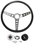 Steering Wheel Kit, 3-Spoke 1967-68 Chvll/EC/MC, 1967-72 Truck, 4-Hole Spokes