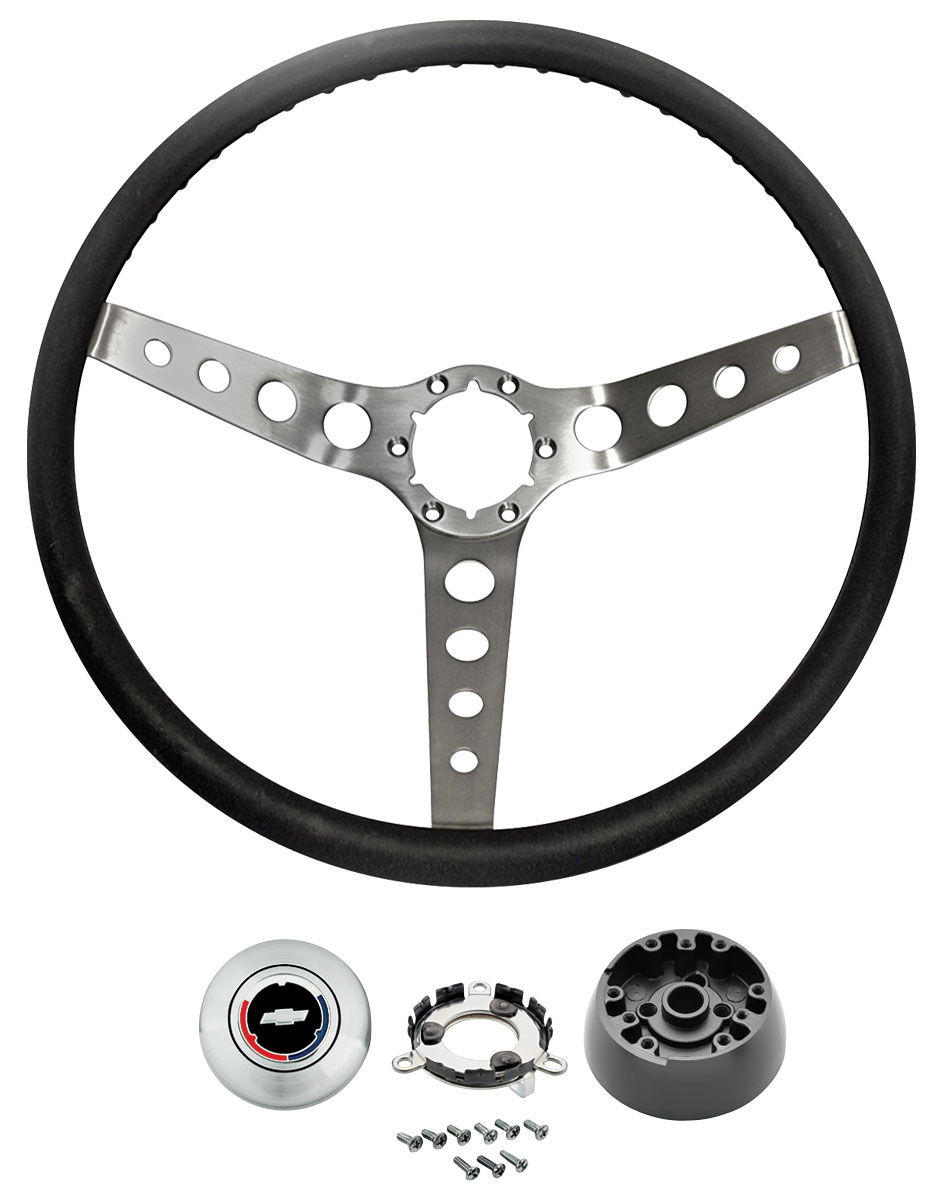 RESTOPARTS Steering Wheel Kit, 3Spoke, 196972 CH/EC/MC, 4Hole