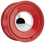 Wheel, US Wheel, Rat Rod Series 63, Gloss Red, 15x5, 2.25 BS, w/ Center Cap