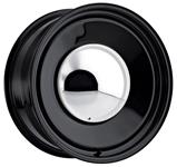Wheel, US Wheel, Rat Rod Series 65, Gloss Black, 17x12, 6.50 BS, w/ Center Cap
