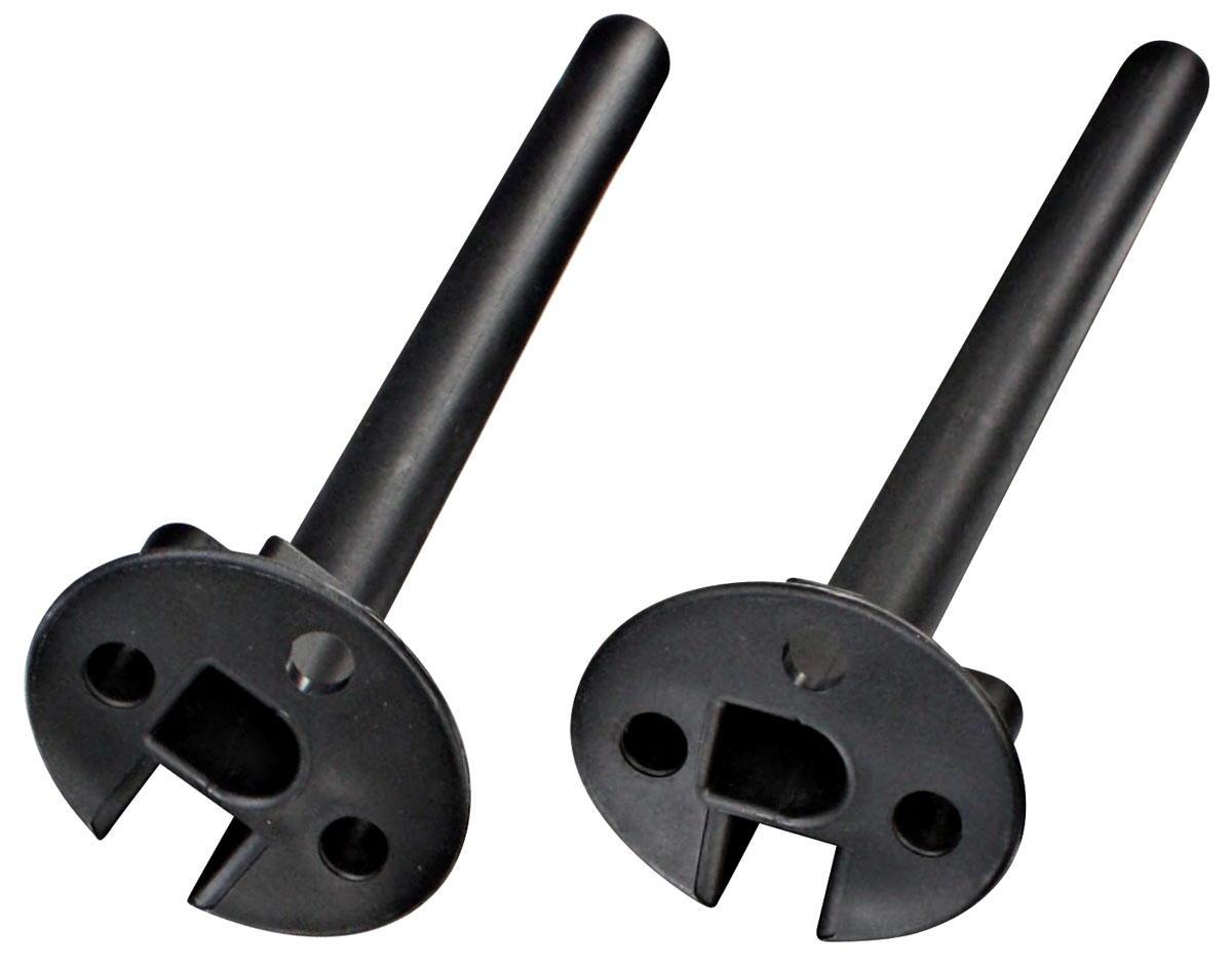 RestoParts Black ABS Bench Seat Plastic Hinge Cap Set For 1966-1972 GTO 442 Chevelle Skylark CH20142