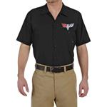 Mechanics Shirt, Chevrolet Cross Flags, Short Sleeve