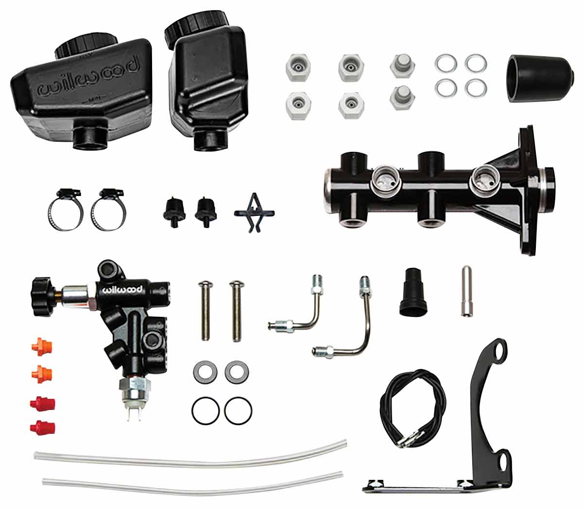 Master Cylinder, Wilwood, Remote Tandem, Angled Reservoir, 1.12"