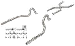 Exhaust Set, Pypes, Cross-Back w/X-Pipe, w/Catalytic Conv., 1978-88 G-Body, 3
