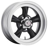 Wheel, American Racing, Torq-Thrust D, 14" X 6", Black/Machined Lip