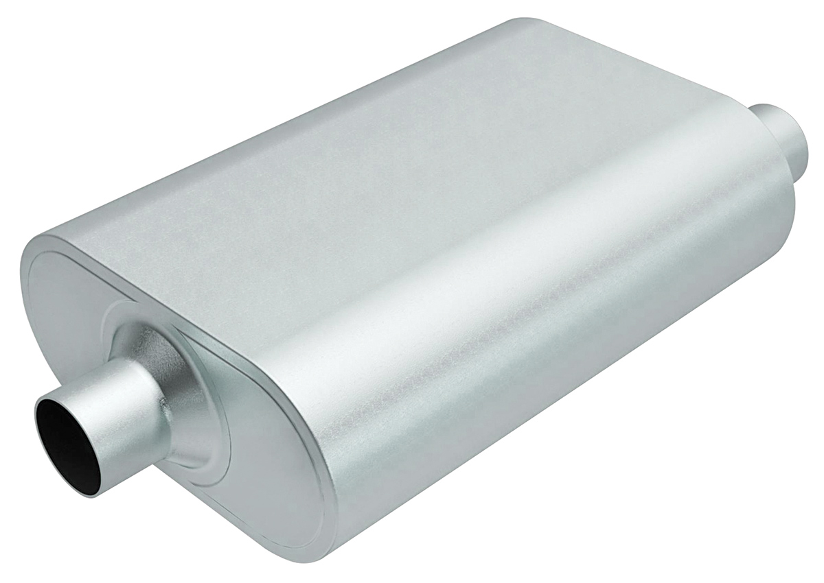 Magnaflow Muffler, Rumble Turbo Performance, 4.25" x 9.75" x 14" Body