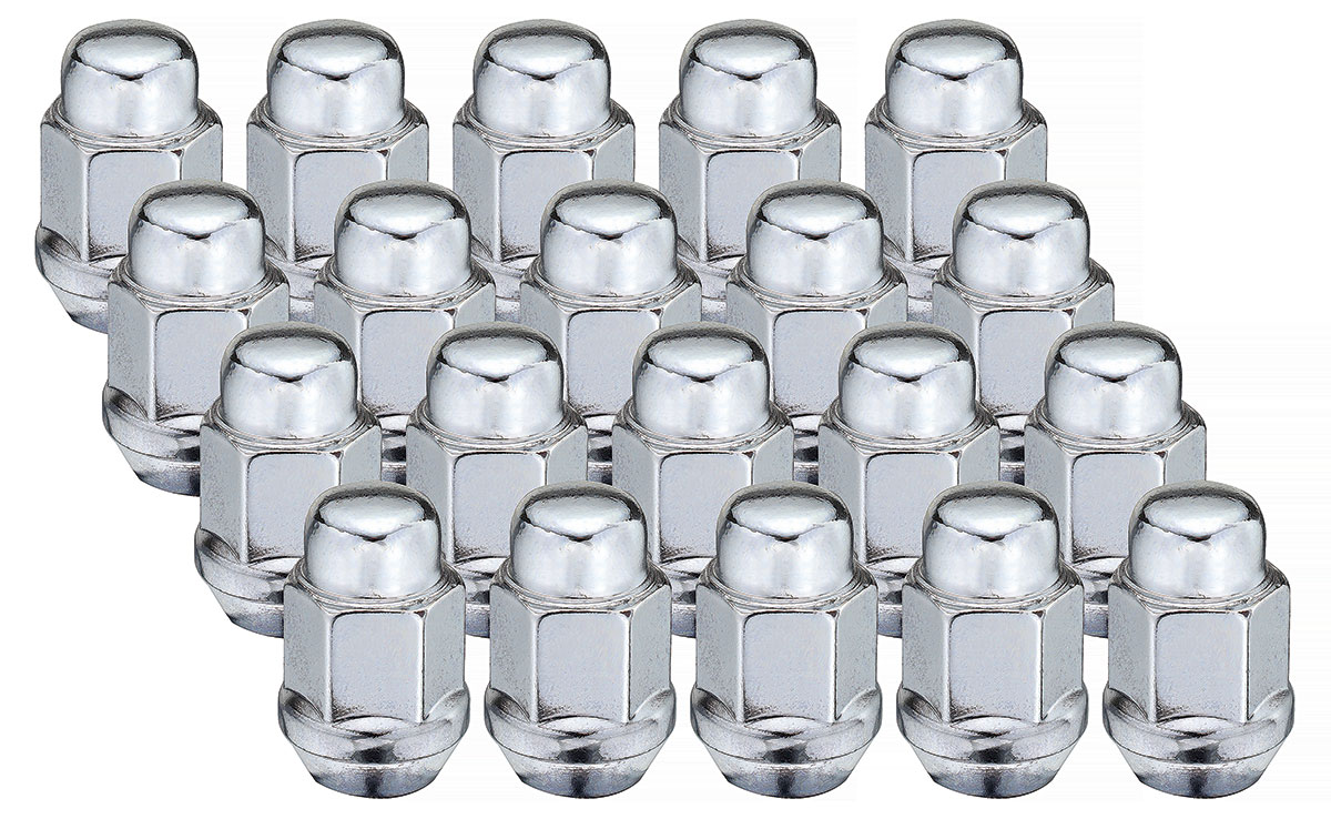 RESTOPARTS Lug Nut, ClosedEnd Tapered Seat, 7/16"20, SS/Mag Wheel