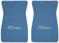 Floor Mats, Raylon, 1964-74 Metallic Silver "El Camino" Script, Front Only