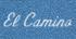 Floor Mats, Raylon, 1964-74 Metallic Silver "El Camino" Script, Front Only