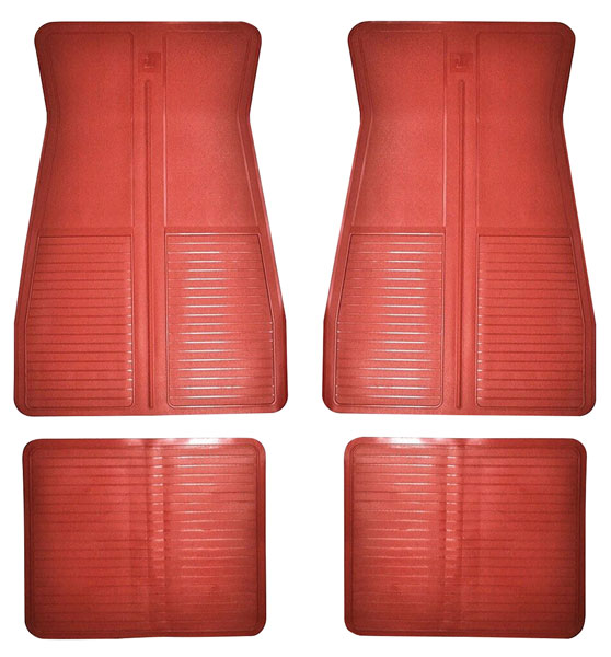 Floor Mats, OEM Style Rubber, 1973-88 A/G-Body, GM Logo @ OPGI.com