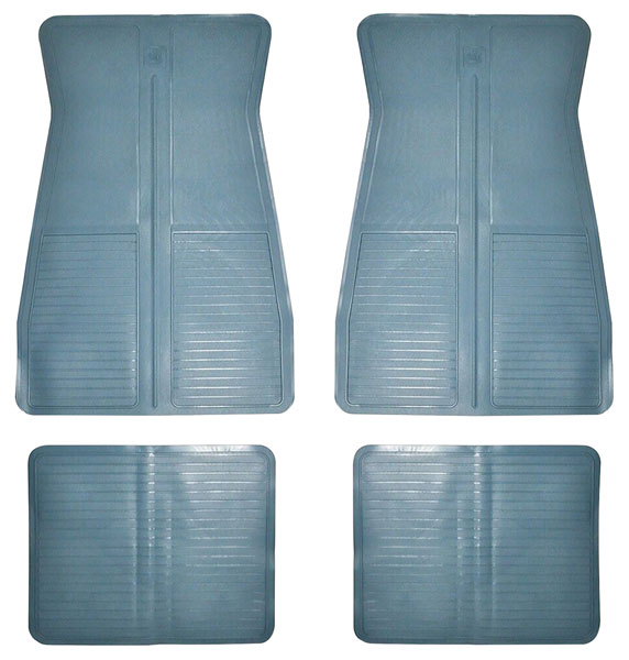 Floor Mats, OEM Style Rubber, 1973-88 A/G-Body, GM Logo @ OPGI.com