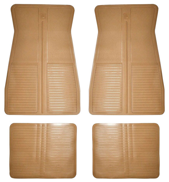 Floor Mats, OEM Style Rubber, 1973-88 A/G-Body, GM Logo @ OPGI.com
