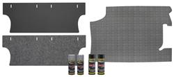Trunk Area & Mat Restoration Kit, Vinyl, 1966 Chevelle, Black/Gray Crosshatch