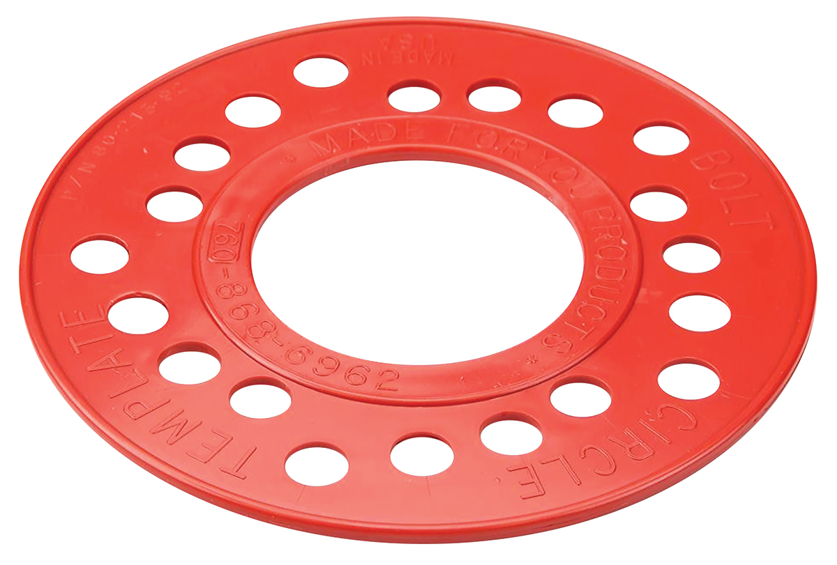 Lokar Bolt Pattern Template, Wheel Circle, 5 Lug SAE 4.5"/4.75"/5"/5