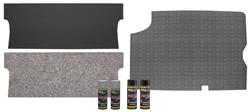 Trunk Area & Mat Restoration Kit, Vinyl, 1964-65 Chevelle, Black/Gray Crosshatch