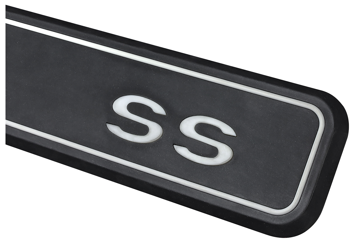 JEGS 79164 Rear Bumper Pad For 1970 Chevy Chevelle SS | Rubber With White Letters