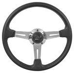 Steering Wheel, Grant Elite GT, 3-Spoke, Black w/Polished Spokes