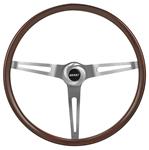 Steering Wheel, Grant Classic, 3-Spoke, 16" Mahogany w/Brushed Spokes