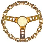 Steering Wheel, Grant Gold Chain, 3-Spoke