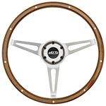 Steering Wheel, GT Performance, GT3 Retro Cobra, Pol Alum.14" Wood, 3.25" Dish
