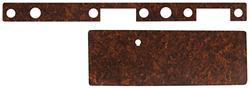 Dash Inserts, Woodgrain, 1967 Bonn/GP, Floor Shift, Burlwood, 2pc