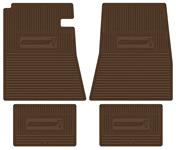 Floor Mats, Rubber, 1964 Pontiac, LeMans w/Arrowhead Emblem