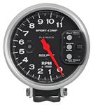 Gauge, Pedestal Tachometer, AutoMeter, 5", 11,000RPM, w/RPM Playback