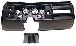 Gauge Mount w/ Gauges, AutoMeter, 3-3/8"(2) & 2-1/16"(4), 1968 A-body No Vent