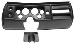 Gauge Mount Panel, AutoMeter, 3-3/8" (2) & 2-1/16" (4), 1968 Chevelle