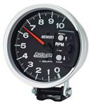Gauge, Pedestal Tachometer, AutoMeter, 5", 0-10,000RPM, w/RPM Playback