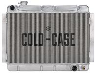 Radiator, Alum. Cold-Case, 66-67 CHV/EC, No AC, 20-1/8" H x 27-3/4" W, Polished