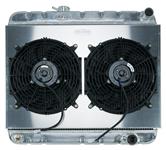 Radiator/Fan Combo, Aluminum Cold-Case, 1964-65 GTO, w/o AC, MT, 1" Cores