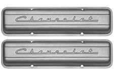 Valve Covers, 59-86 SB, Perimeter, Chevrolet Script, Tall