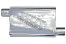 Muffler, Pypes, Violator, 2-1/2", Offset Inlet/Outlet, 304 Stainless